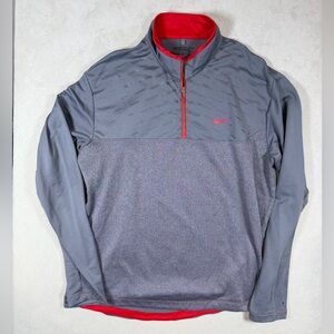 Nike Golf Men’s Large Performance Jacket Sweater in Gray and Red